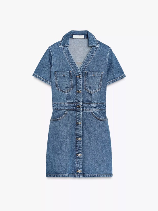 Zara Dresses & Skirts - Zara Mini Denim Short Sleeve Dress